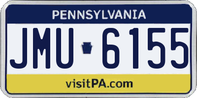 PA license plate JMU6155