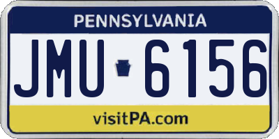 PA license plate JMU6156