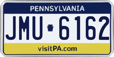 PA license plate JMU6162