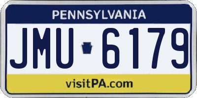 PA license plate JMU6179