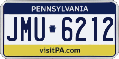 PA license plate JMU6212