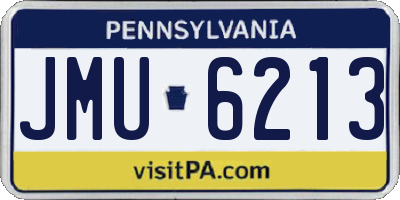 PA license plate JMU6213