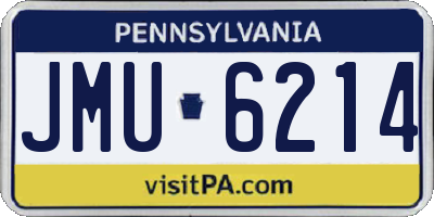PA license plate JMU6214