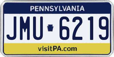 PA license plate JMU6219