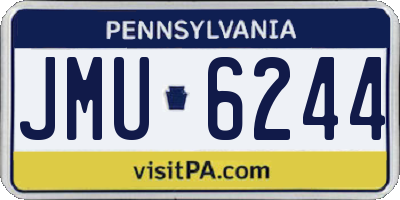 PA license plate JMU6244