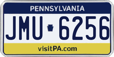 PA license plate JMU6256
