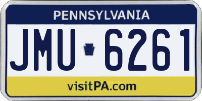 PA license plate JMU6261