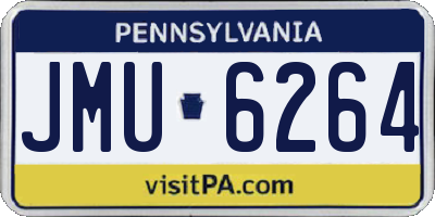 PA license plate JMU6264