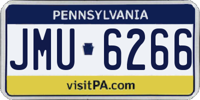 PA license plate JMU6266
