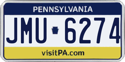 PA license plate JMU6274