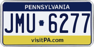 PA license plate JMU6277