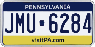 PA license plate JMU6284
