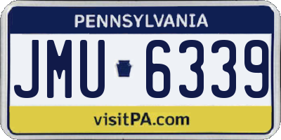 PA license plate JMU6339