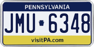 PA license plate JMU6348