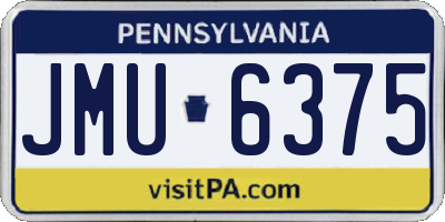 PA license plate JMU6375