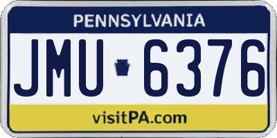 PA license plate JMU6376