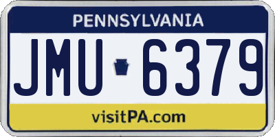PA license plate JMU6379