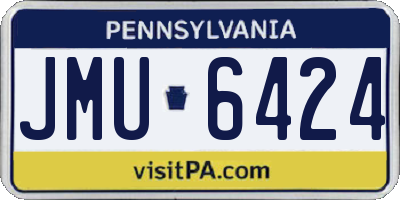 PA license plate JMU6424