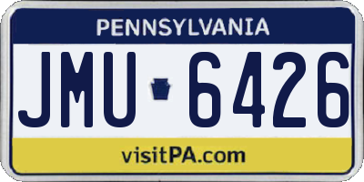 PA license plate JMU6426