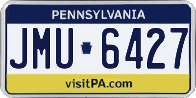 PA license plate JMU6427