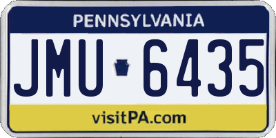 PA license plate JMU6435