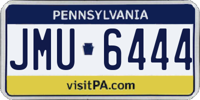 PA license plate JMU6444