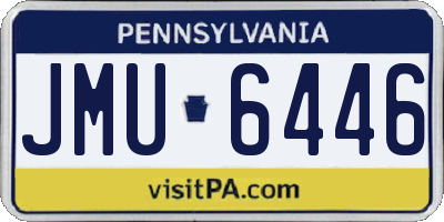 PA license plate JMU6446