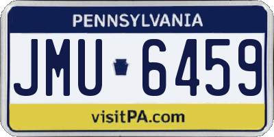 PA license plate JMU6459