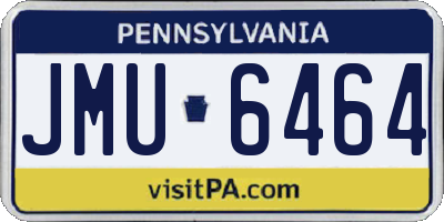 PA license plate JMU6464