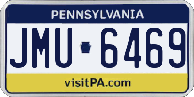 PA license plate JMU6469