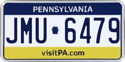 PA license plate JMU6479