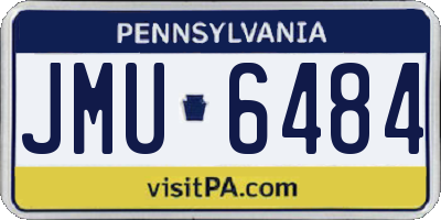 PA license plate JMU6484