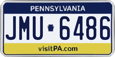 PA license plate JMU6486