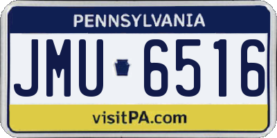 PA license plate JMU6516
