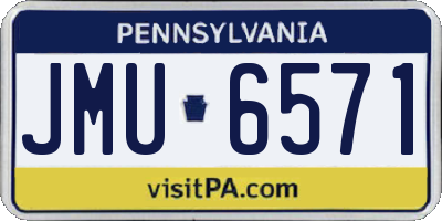 PA license plate JMU6571