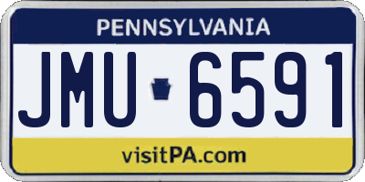 PA license plate JMU6591