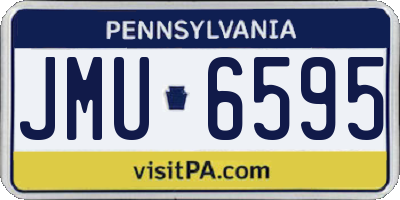 PA license plate JMU6595