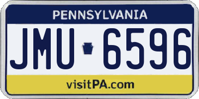 PA license plate JMU6596