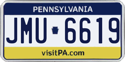 PA license plate JMU6619