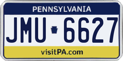 PA license plate JMU6627