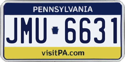 PA license plate JMU6631