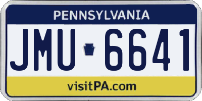 PA license plate JMU6641