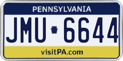 PA license plate JMU6644