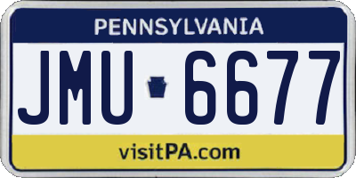 PA license plate JMU6677