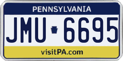 PA license plate JMU6695