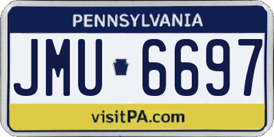 PA license plate JMU6697