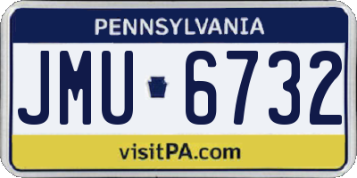 PA license plate JMU6732