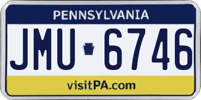 PA license plate JMU6746