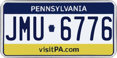 PA license plate JMU6776