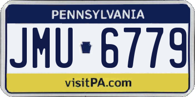 PA license plate JMU6779